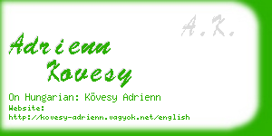 adrienn kovesy business card